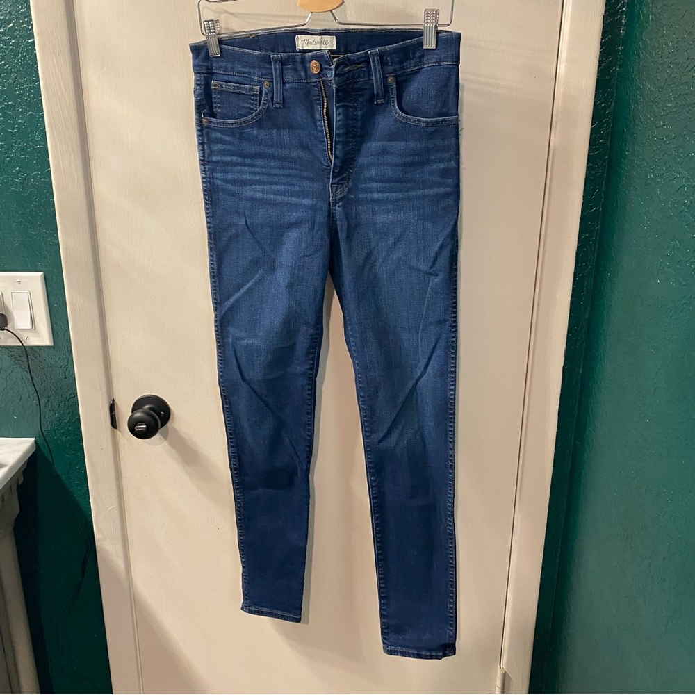 Madewell High Rise Skinny Dark Blue Jeans